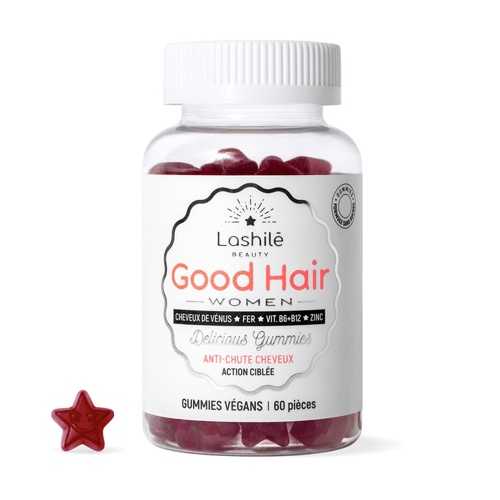 Gummies Good Hair Women Lashilé Beauty - Anti-chute des cheveux femme - Cure 1 mois