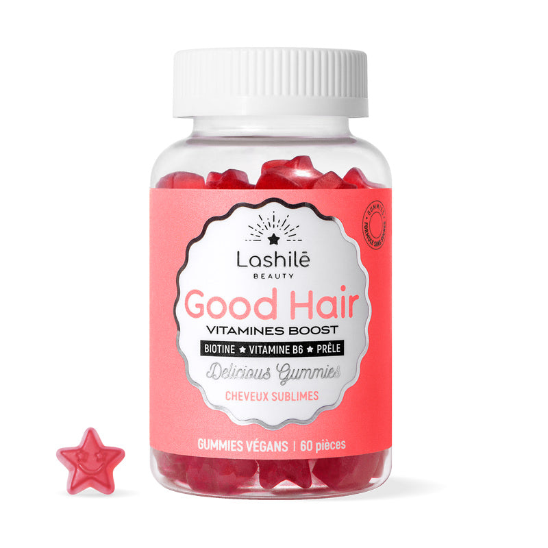 Gummies Good Hair Lashilé Beauty - Pousse et fortification des cheveux - Cure 1 mois