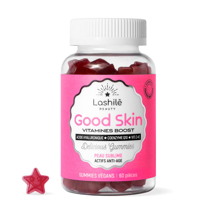 Gummies Good Skin Lashilé Beauty - éclat et hydratation de la peau - Cure 1 mois