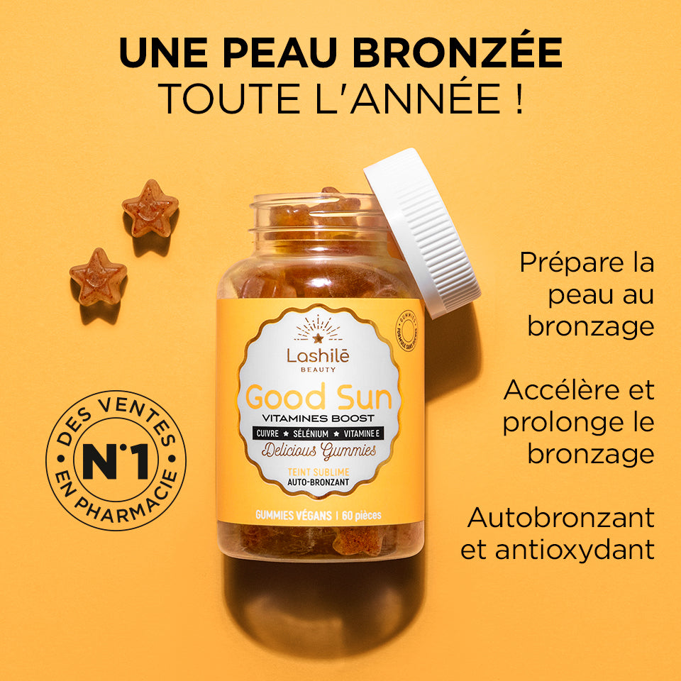 Lashilé Beauty - Gummies - Beauté - Auto Bronzant - Teint Sublime - Good Sun -  Nutricosmétique - Compléments alimentaires - Pack 3 mois - 2