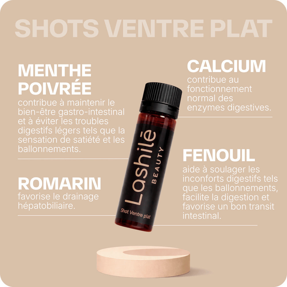 Shots Vientre plano - 1 mes