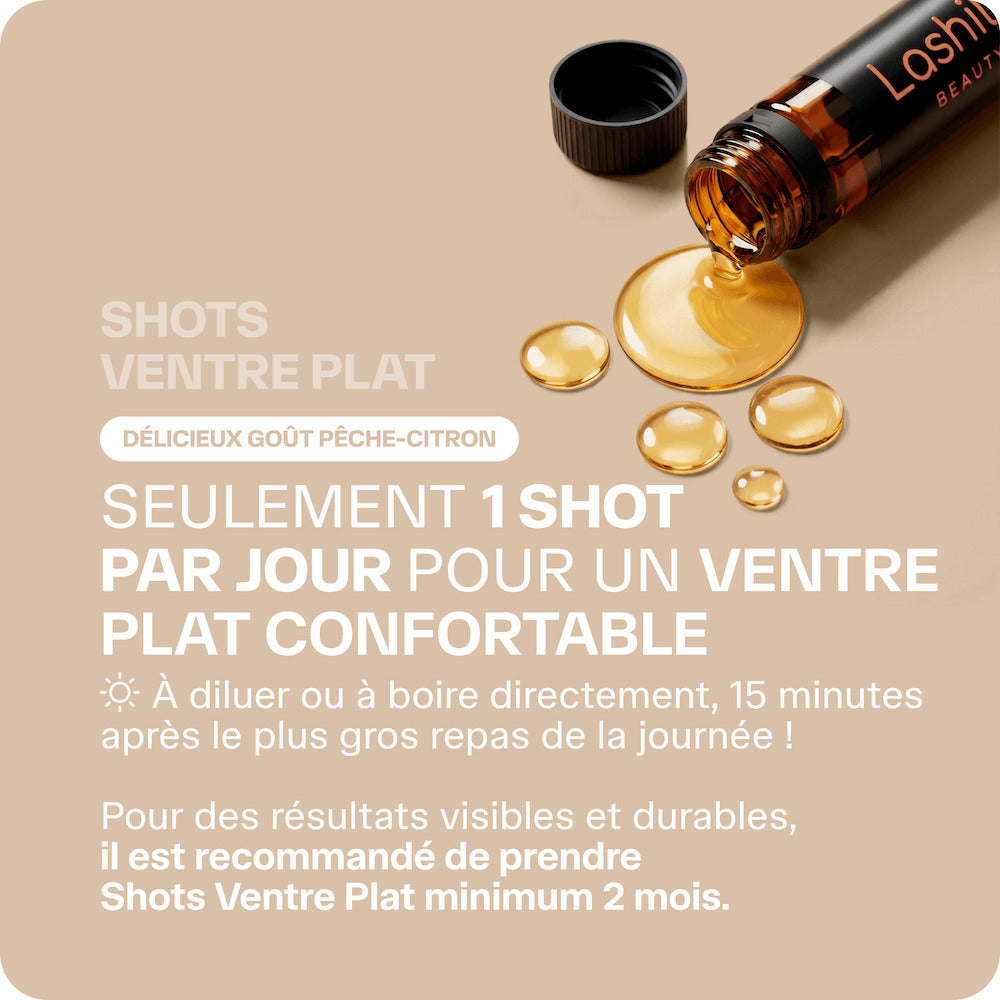 Shots Vientre plano - 1 mes